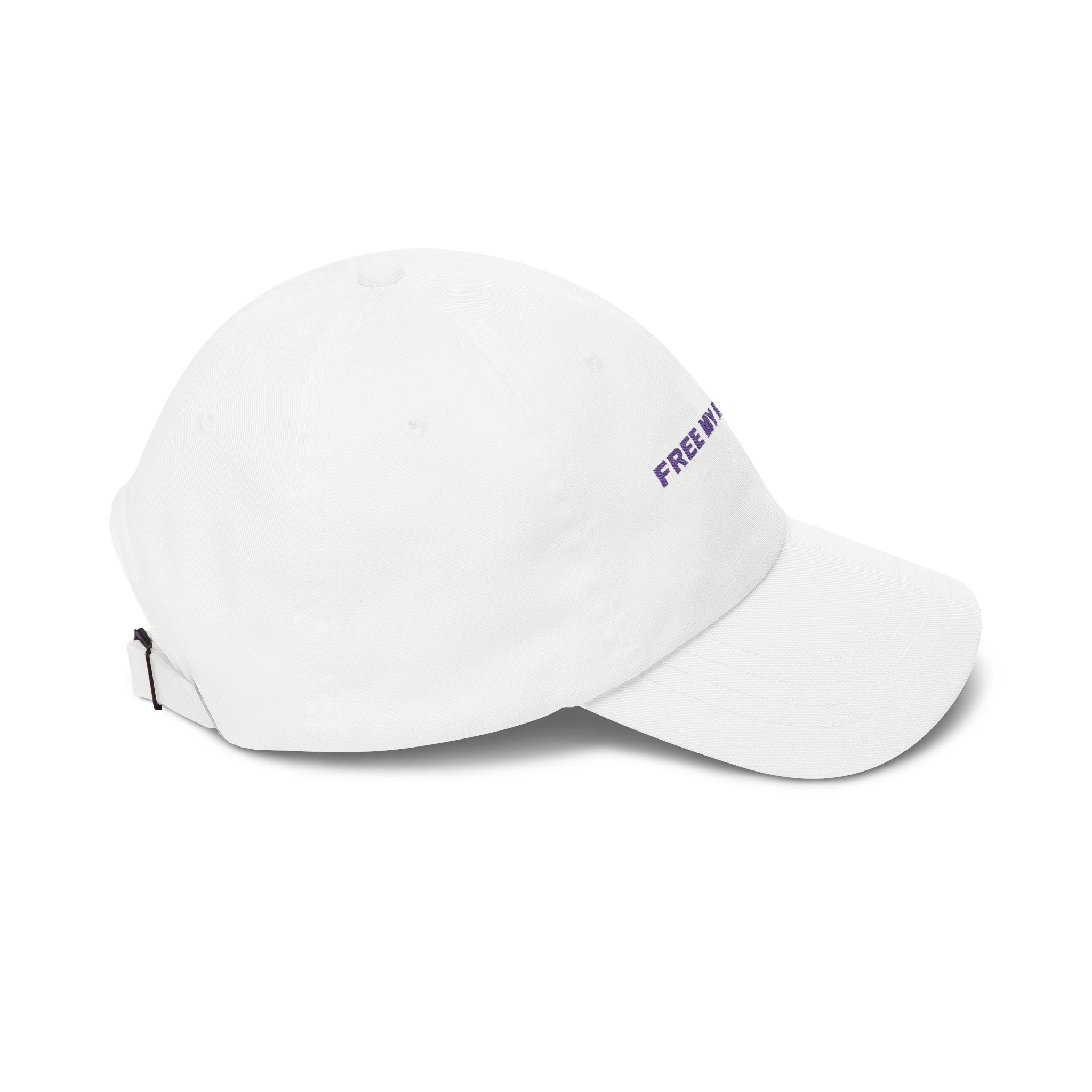 Minimalist 'Free My Feelings' Classic Dad Cap — White Embroidered Baseball Hat