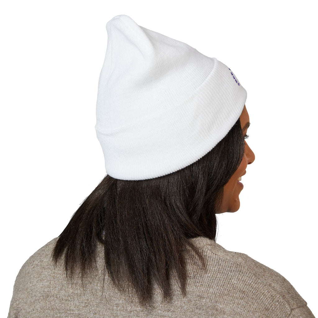 Embroidered 'Fresh My Freckleman' Cuffed Beanie — Minimal Winter Knit Hat