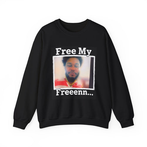 Crewneck Sweatshirt — "Free My Freeenn..." Photo Protest Pullover
