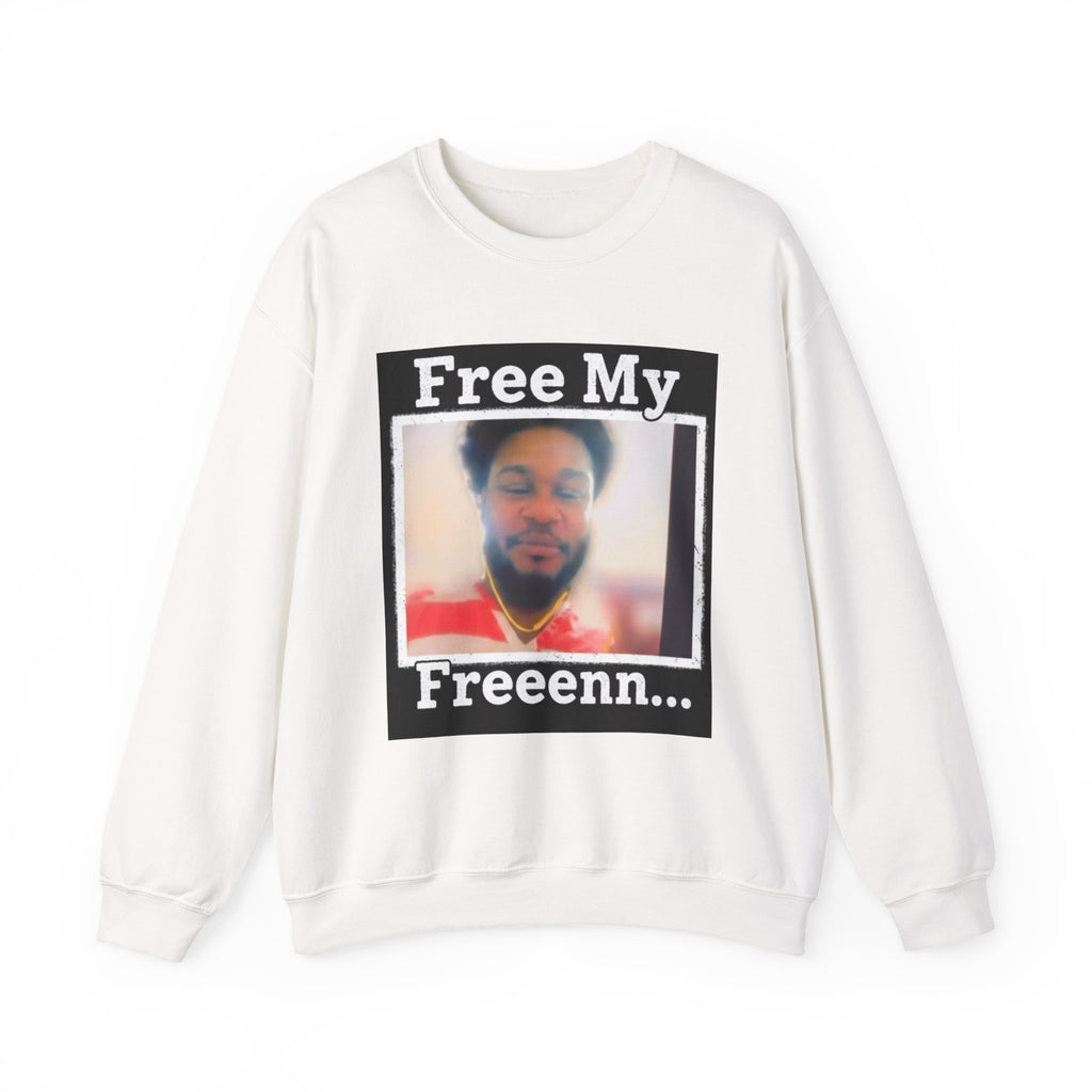 Crewneck Sweatshirt — "Free My Freeenn..." Photo Protest Pullover