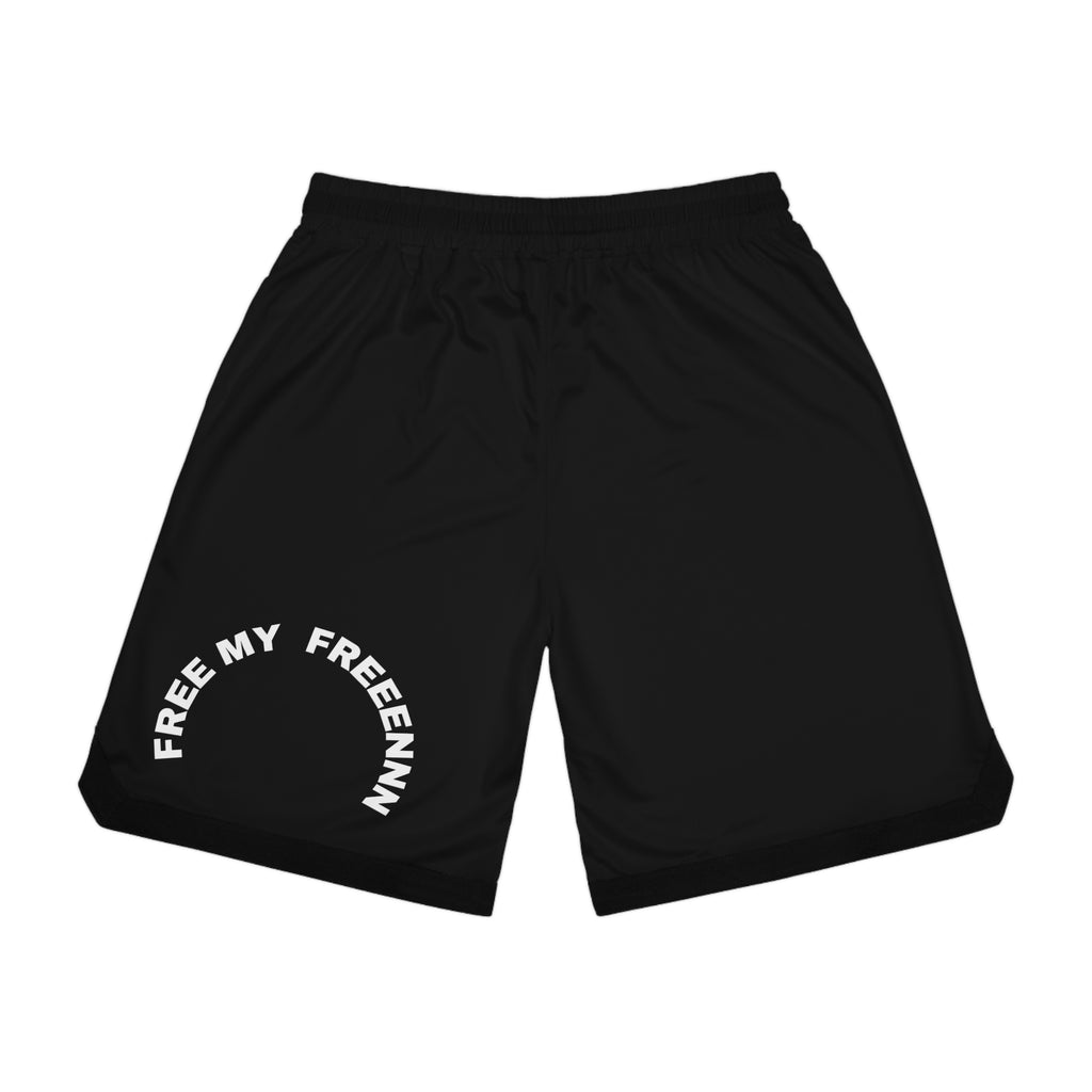 Basketball Rib Shorts — 'Free My Freeennn' Casual Athletic Shorts