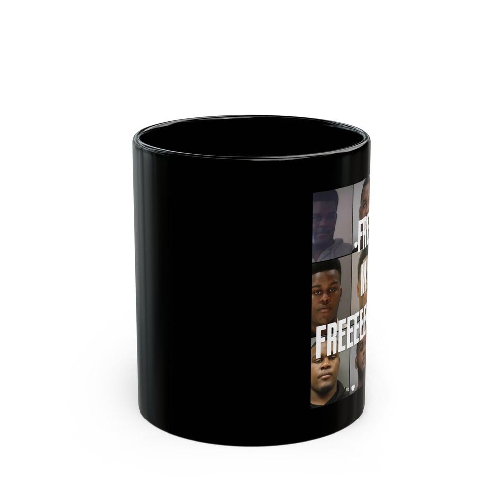 Black Mug — "Free My Freeeeennnn" Collage Coffee Mug