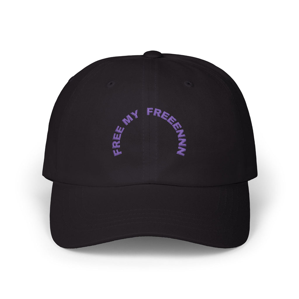 Classic Dad Cap — 'Free My Freeman' Embroidered White Baseball Hat