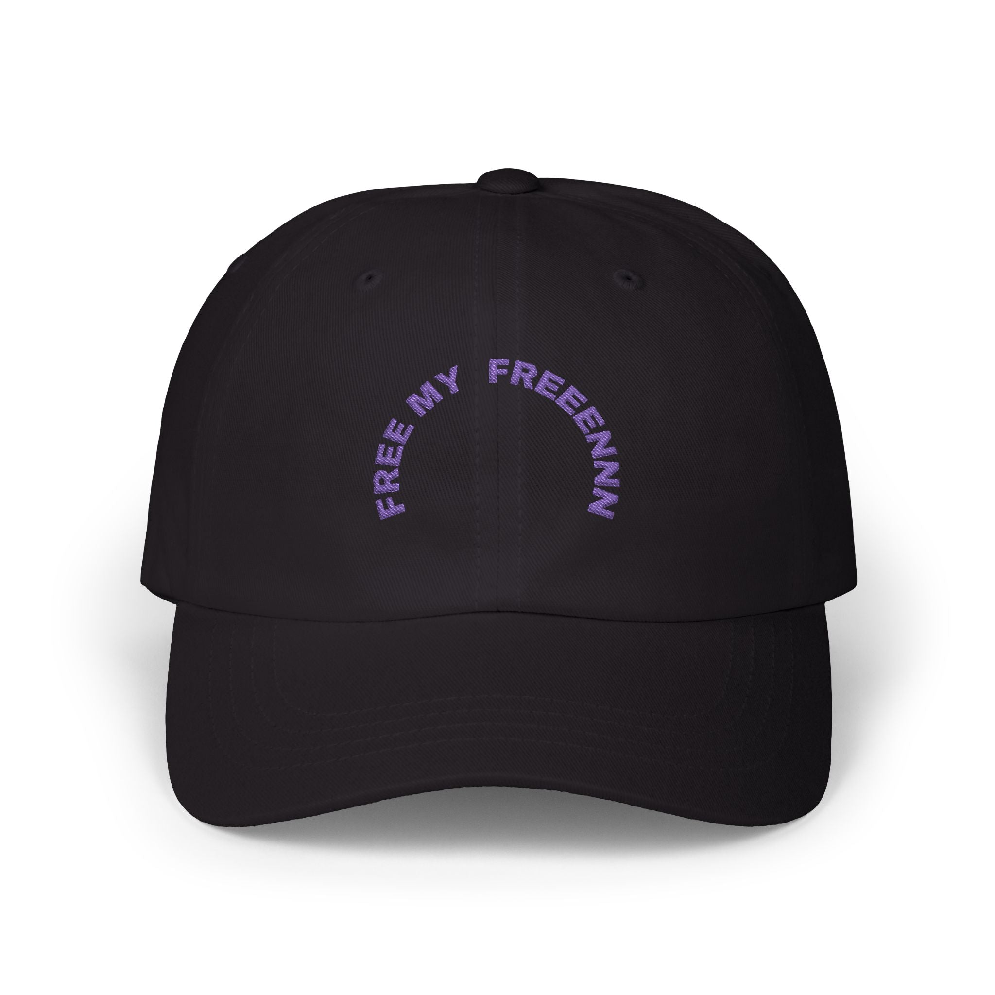 Classic Dad Cap — 'Free My Freeman' Embroidered White Baseball Hat