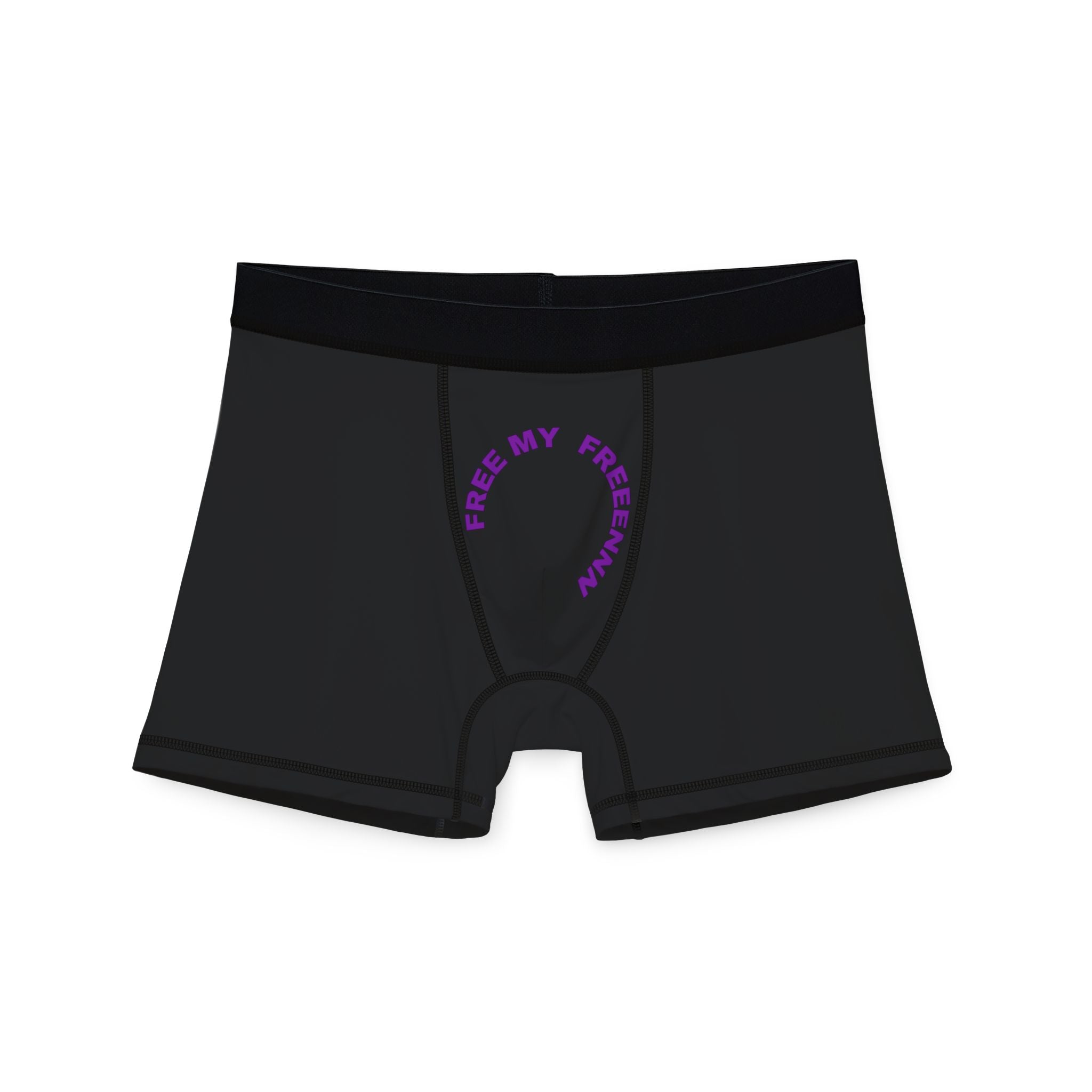 Free My Freeennn Black Boxer Briefs — Novelty Men’s Boxer Shorts