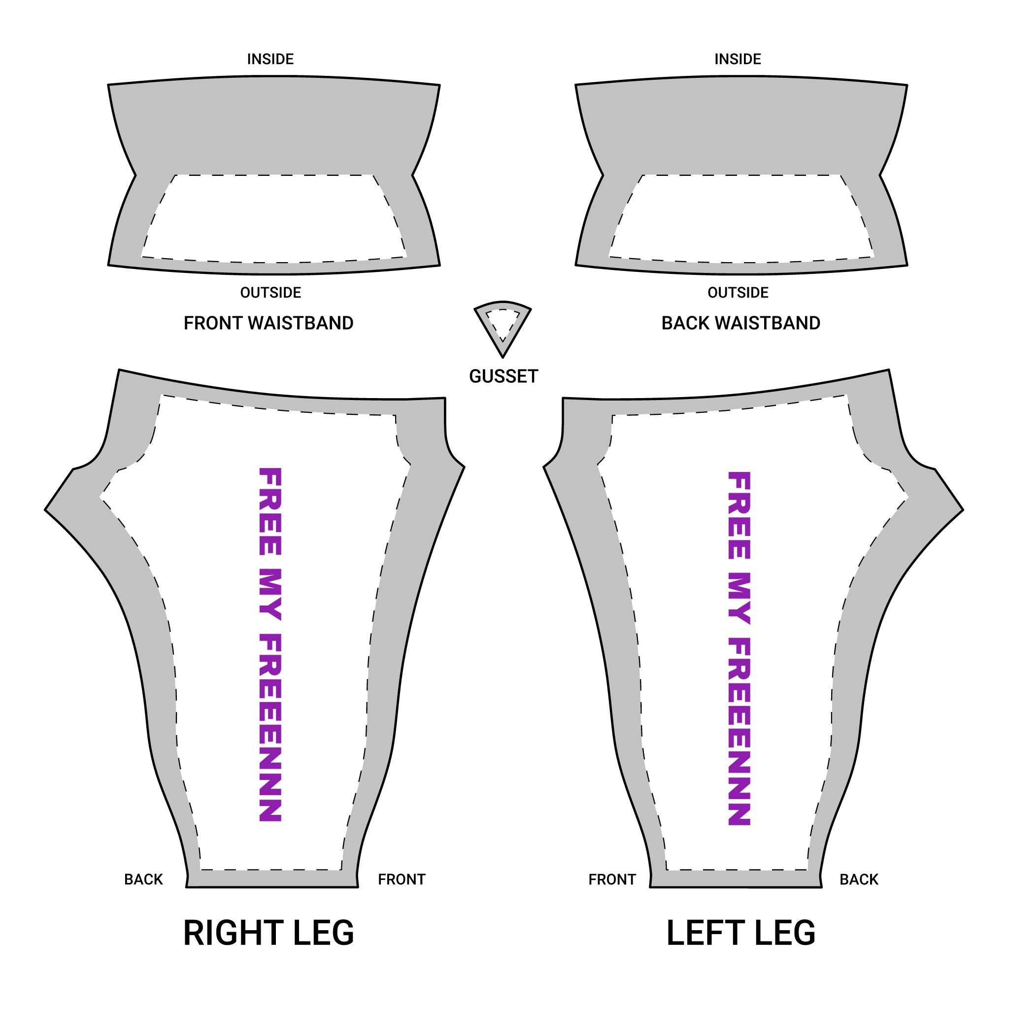 Free My Freeennn Women's Yoga Pants — Funny Graphic AOP Leggings