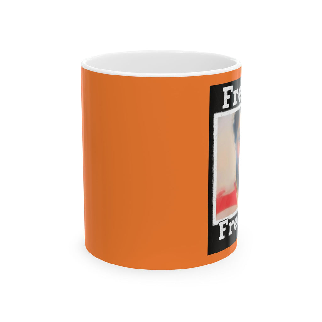 Free My Freeenn Photo Ceramic Mug — Personalized Justice Support Coffee Cup (11oz, 15oz)